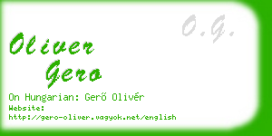 oliver gero business card